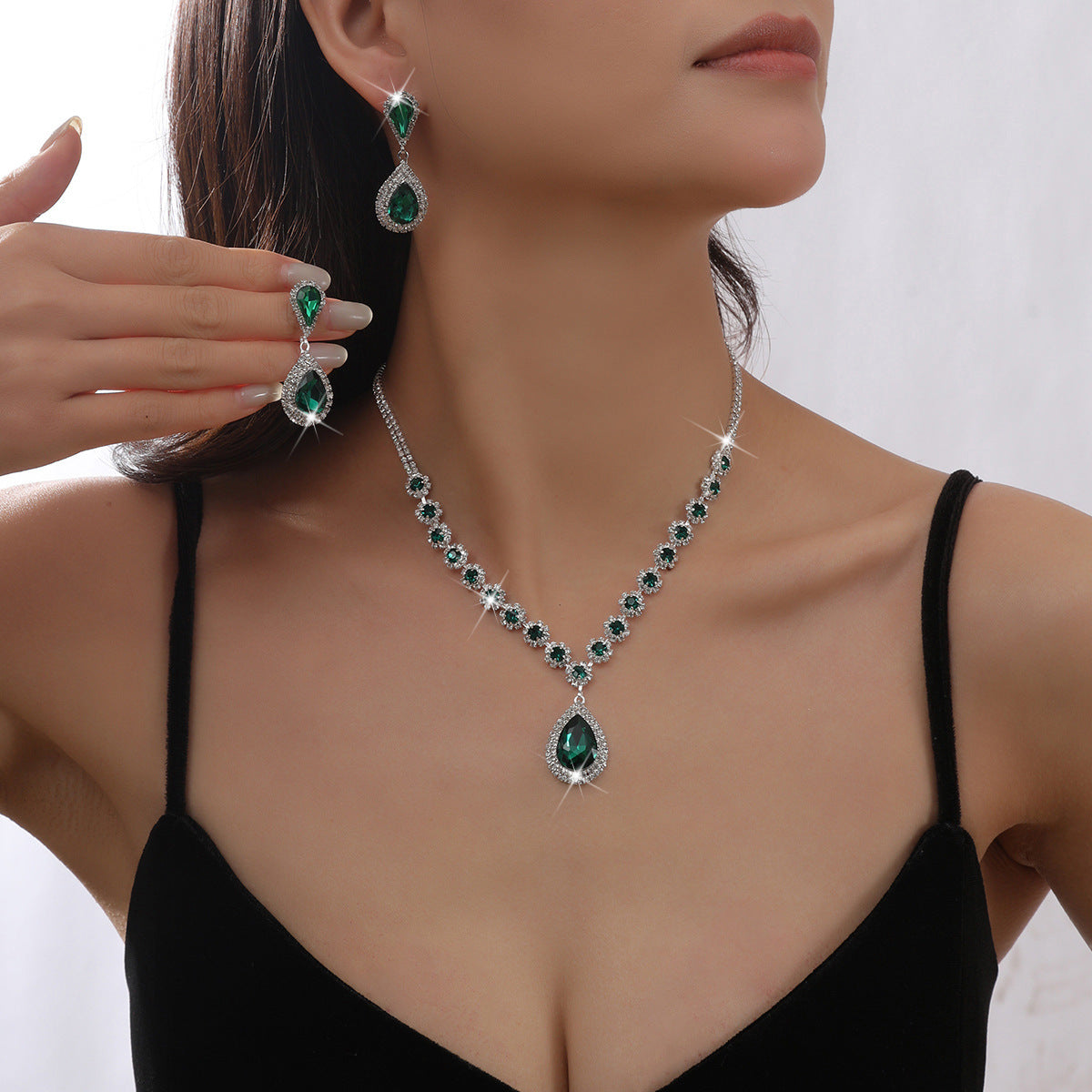 Creative Pretty Versatile Stylish Rhinestone Female Earrings