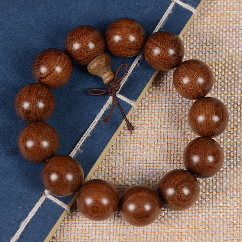 Golden Sandalwood Beads Ebony Wooden Bead Bracelet