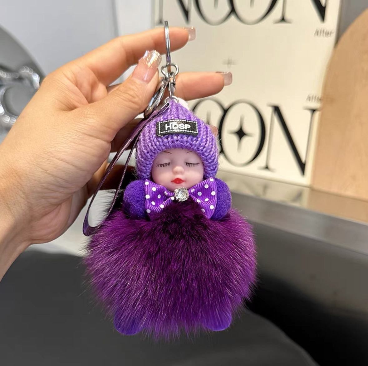 Fox Fur Doll Car Key Decoration Rings