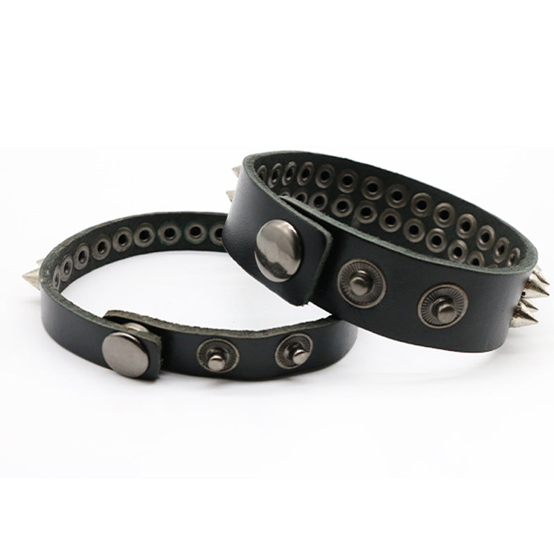 Cattle Leather Fashion Rock Martial Arts Performance Bracelets