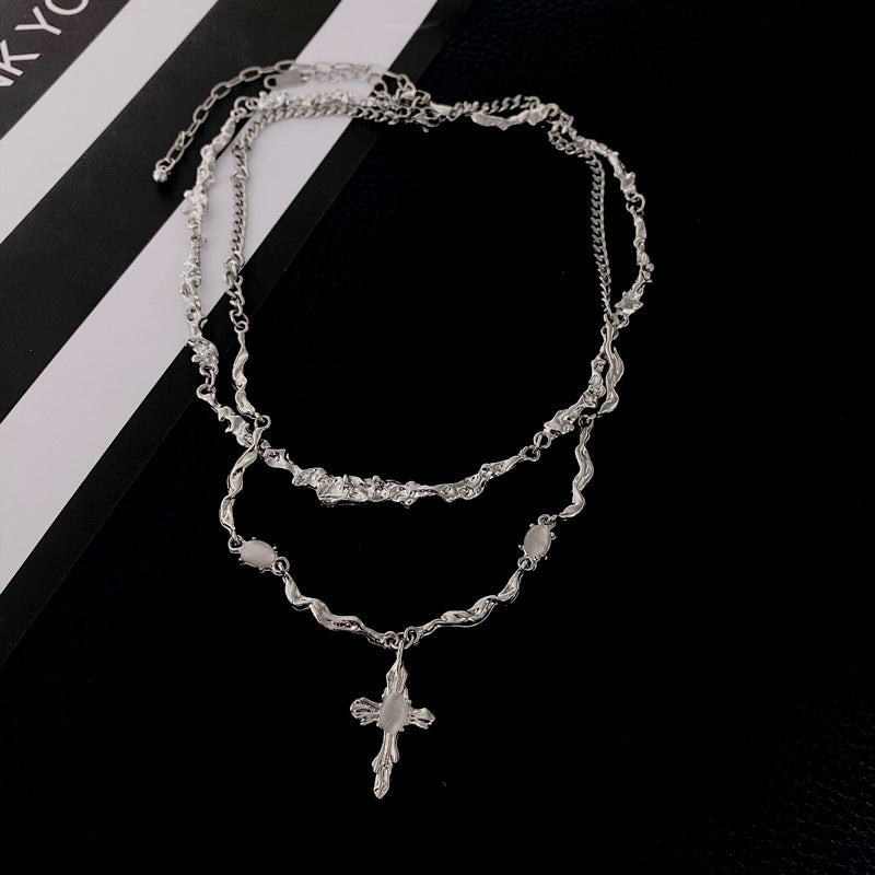 Women's Irregular Cross For Design Refined Simple Necklaces