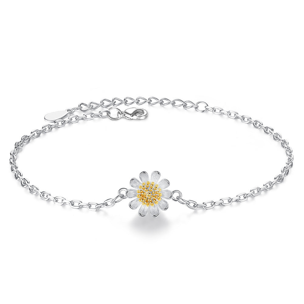 Women's Fresh Simple Sunflower Little Daisy Chrysanthemum Female Bracelets