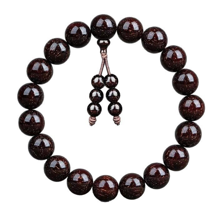 Density Full Gold Star Red Sandalwood Bracelet