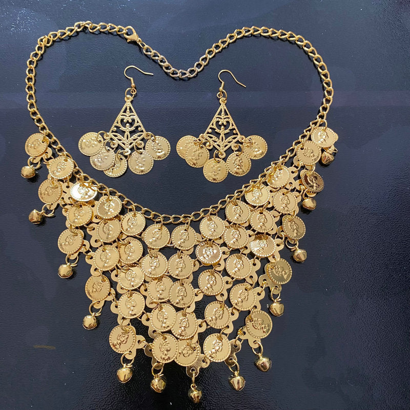 Indian Dance Stage Performance Belly Hair Clip Earrings