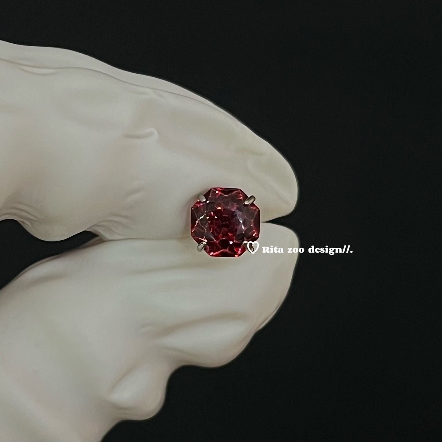 Stunning Ombre Bridal Flash Zircon Titanium Steel Ear Bone Minority Stud Earrings