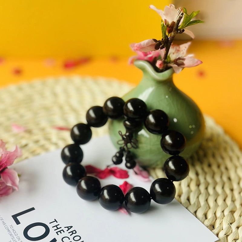 Ebony Beads African Purple Sandalwood Wooden Rosewood Crafts Buddha Bracelets