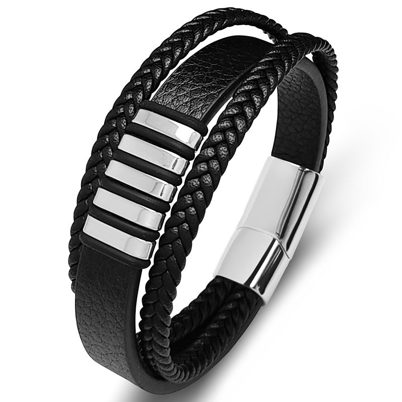 Women's & Men's Source Light Luxury Simplicity Woven Leather Bracelet