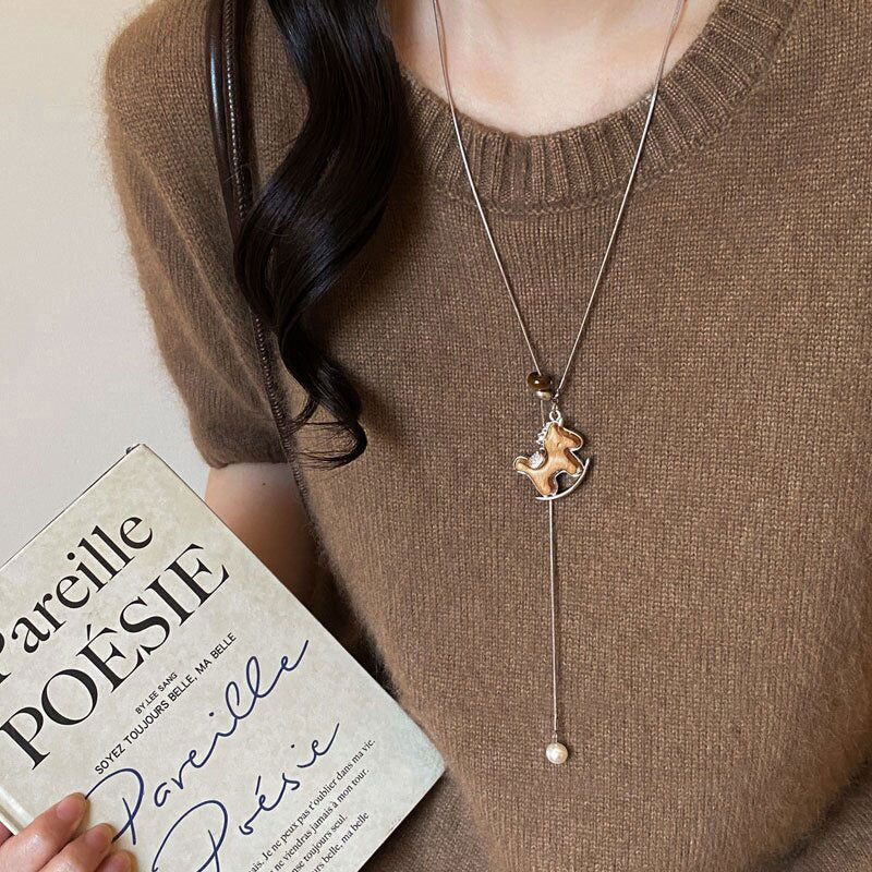Women's Pony For Light Luxury Minority High-grade Long Pendants