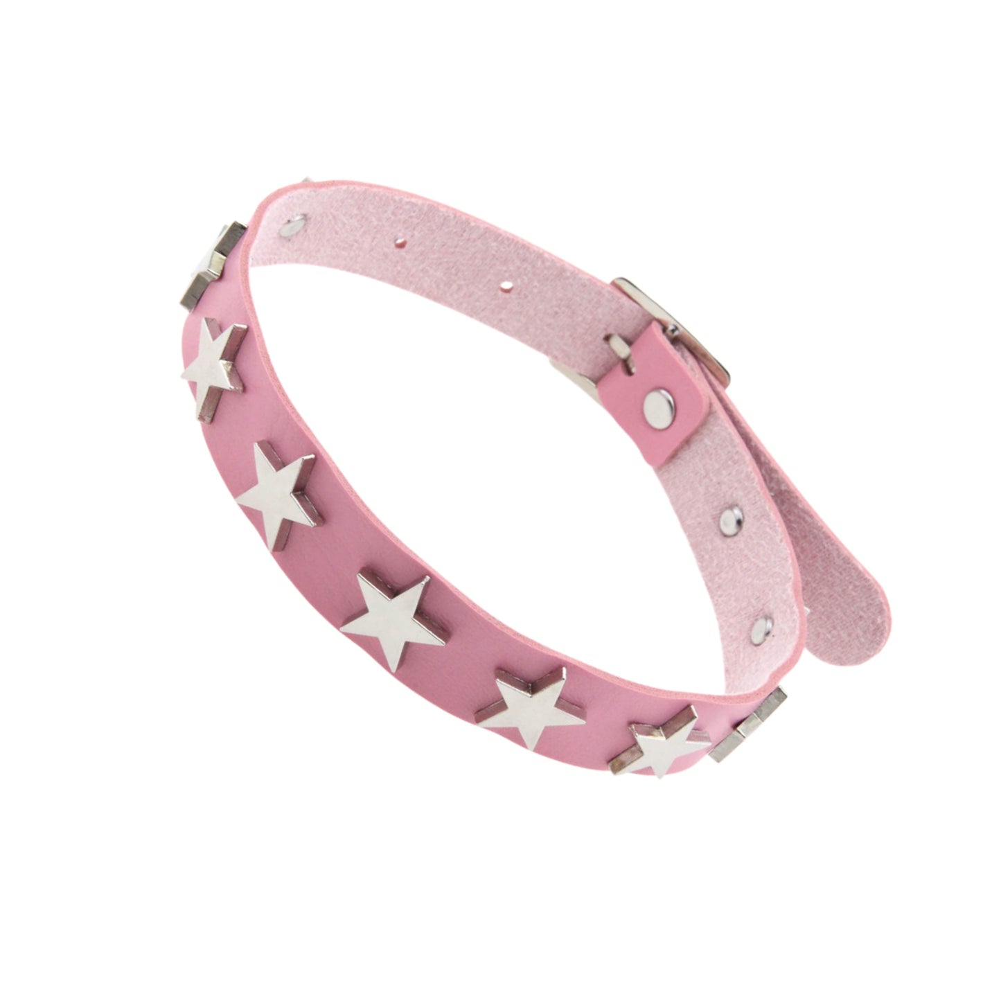 Gothic Punk Leather Female Five-pointed Star Couple Collar
