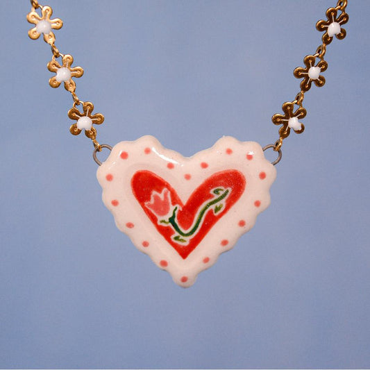 Small Flower Tai Colorful Printed Fresh Pendants