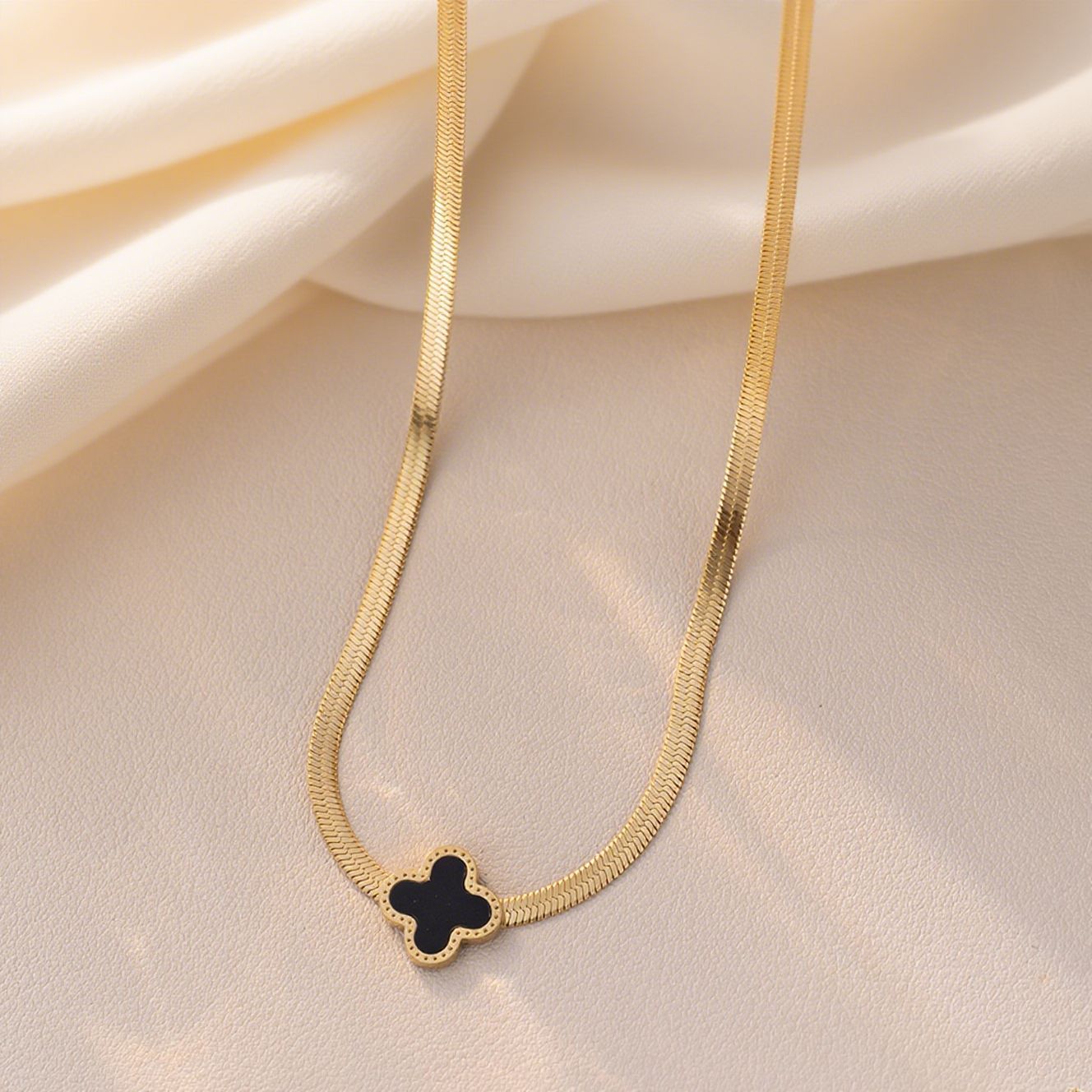 Titanium Female Like Flat Snake Hip Necklaces
