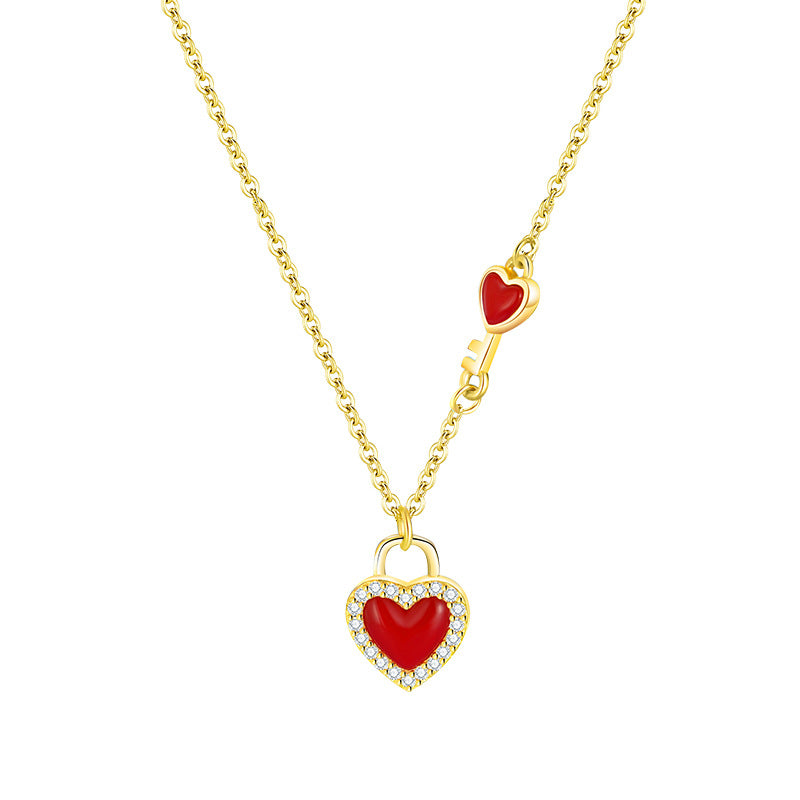 Women's Heart Sterling Sier Design High-grade Clavicle Necklaces