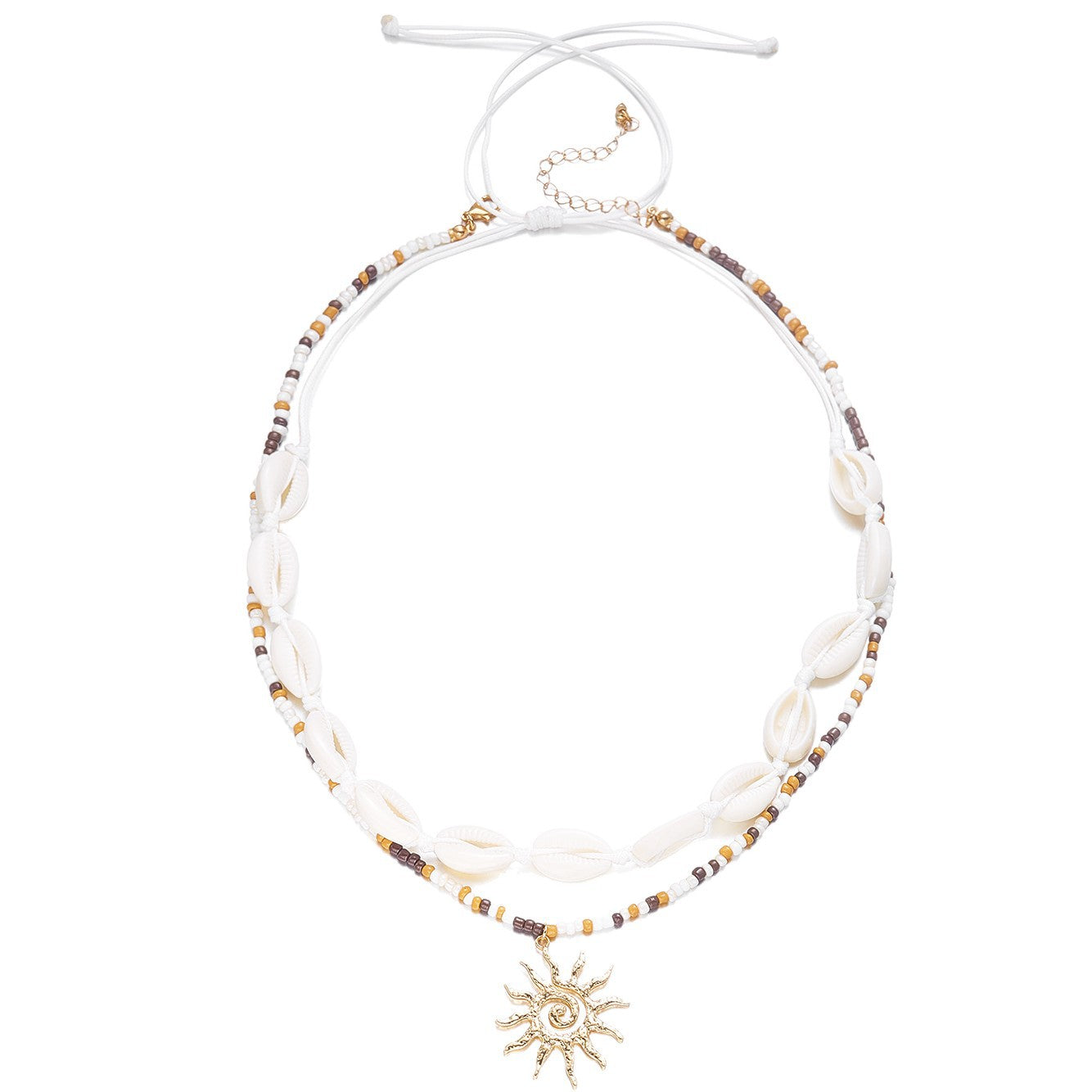 Women's Beach Vacation Style Wooden Bead Light Luxury Necklace