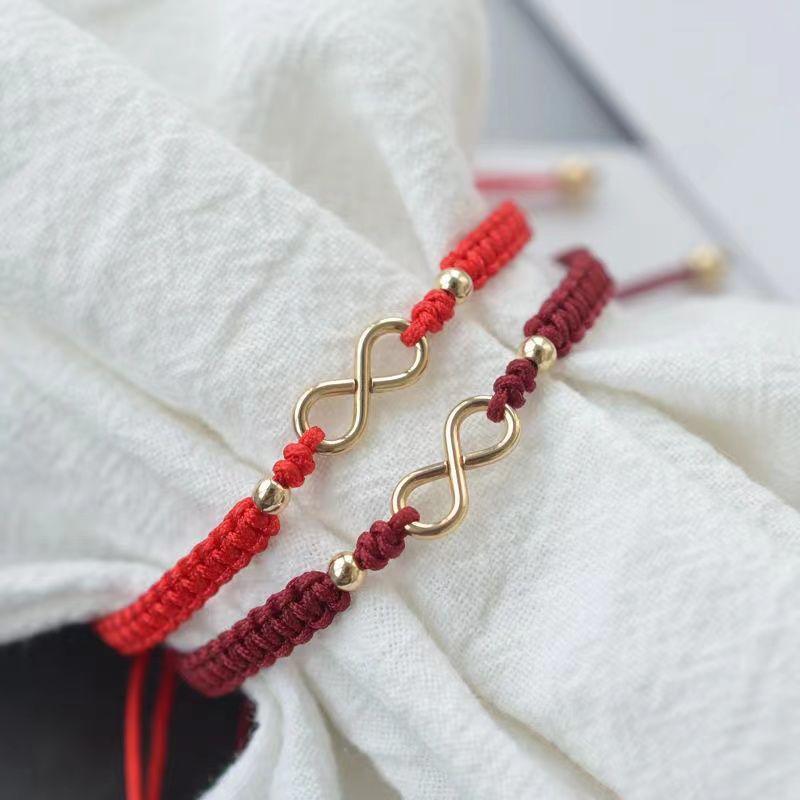 Men's Rope Schoolgirl Gift Simple Mori Style Gold Plated Bracelet