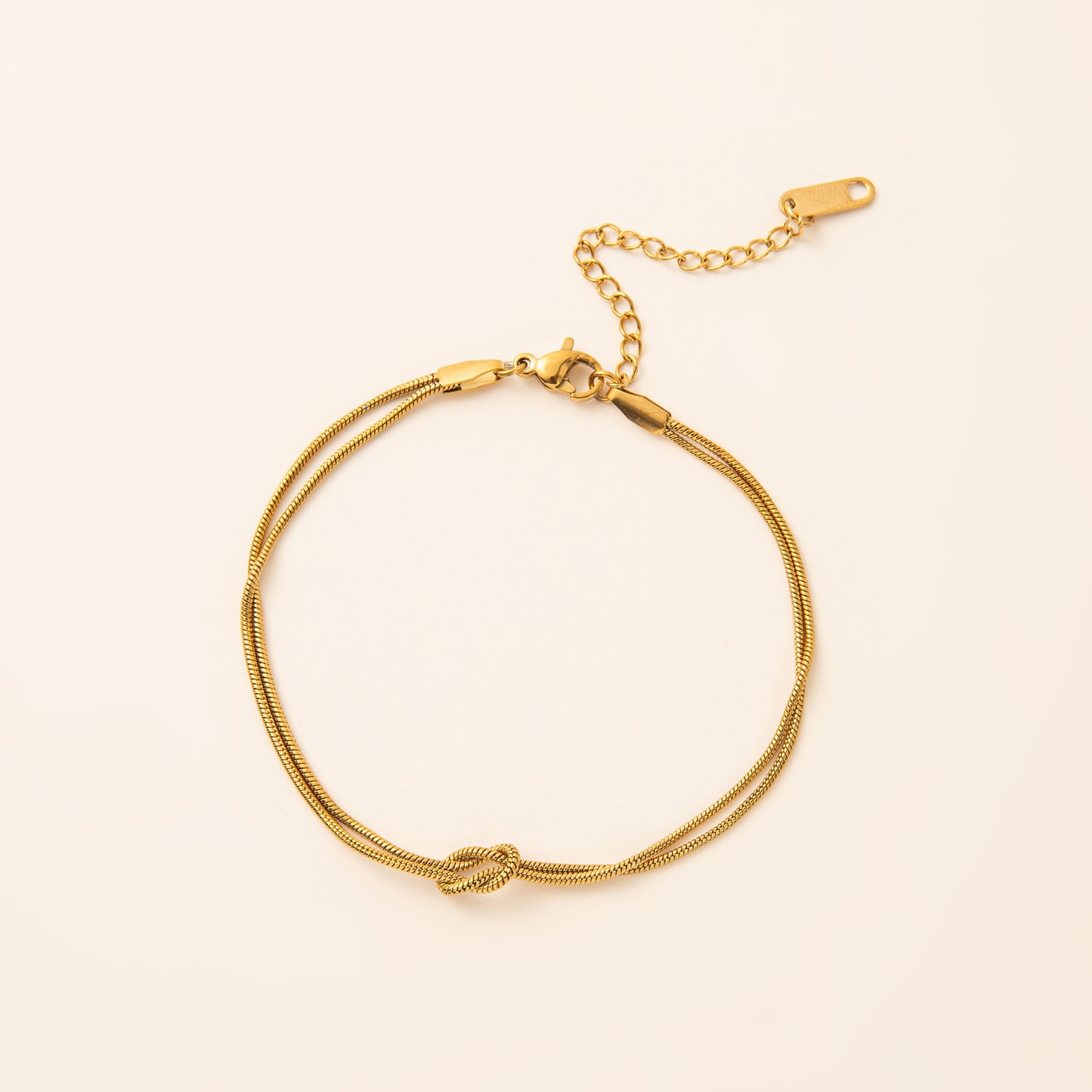 Women's Steel Valentine's Day Knot Snake Chain Bracelets