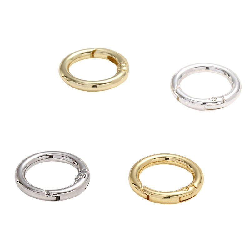 Retaining Real Gold Glossy Round Universal Buckle Jewelry Accessories