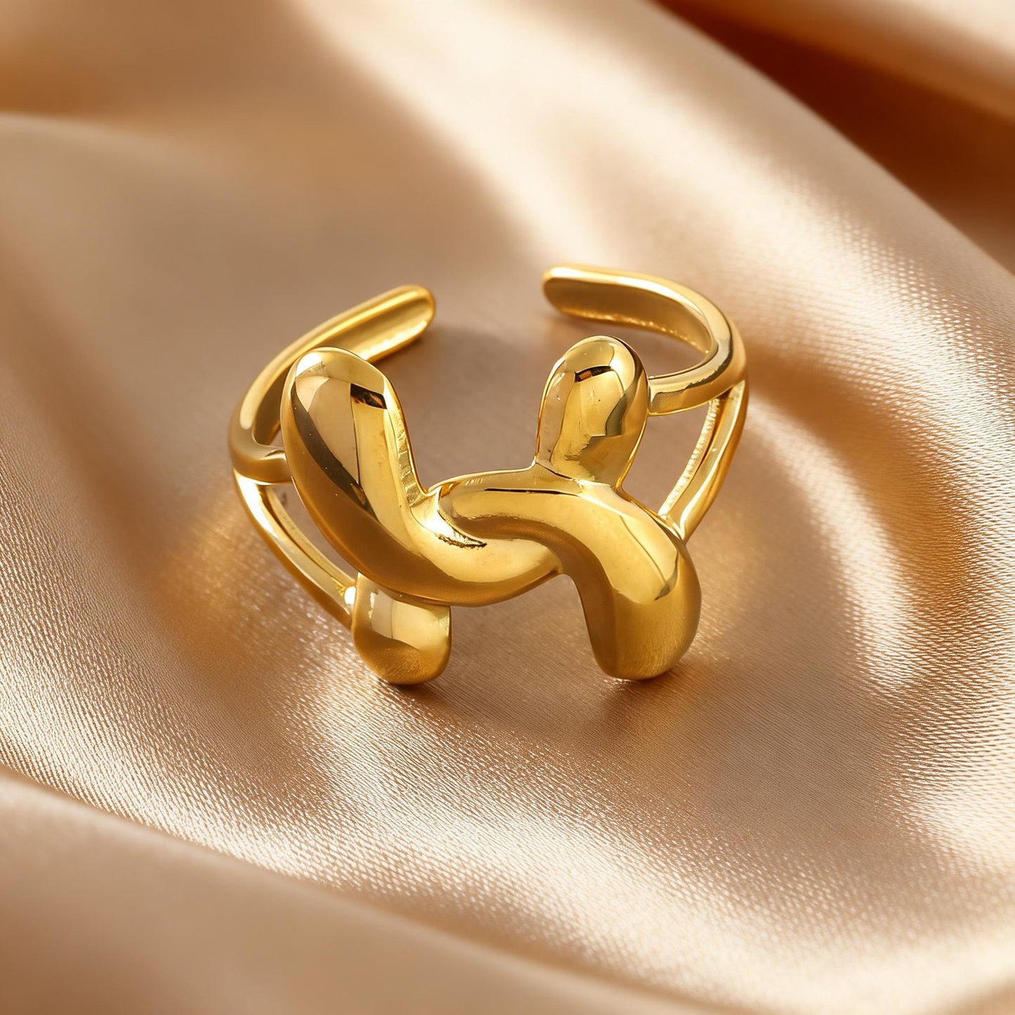 Steel Open-end Niche High-grade Fashion Trend Affordable Luxury Style Ring