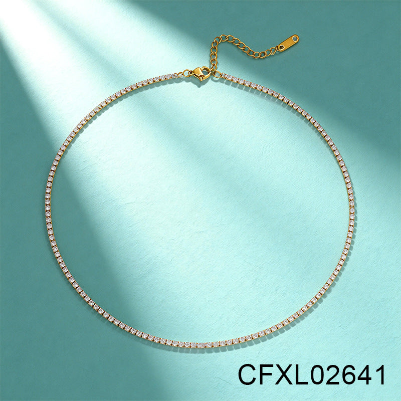 Women's Light Luxury High-grade Titanium Steel Simple Geometric Necklace