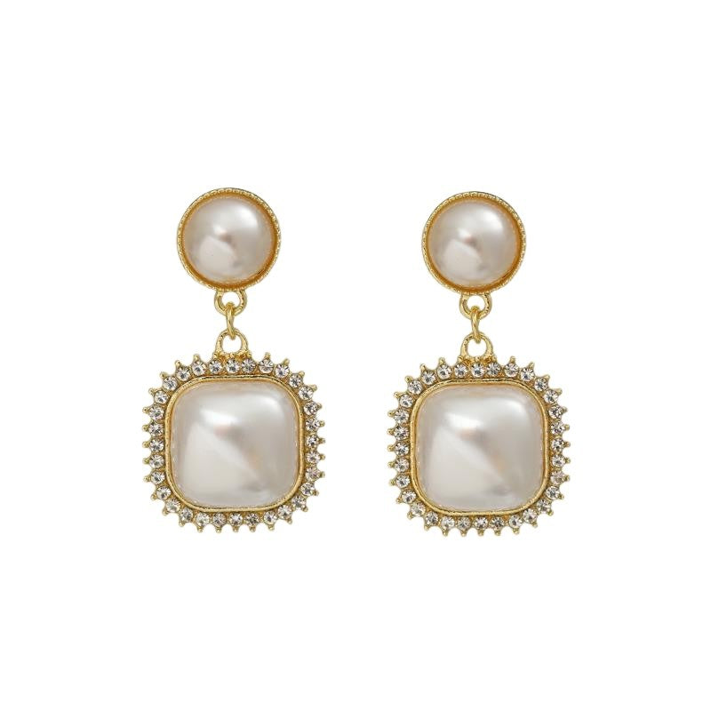 Special Offer Full Diamond Geometric Square Trendy Graceful Stud Earrings