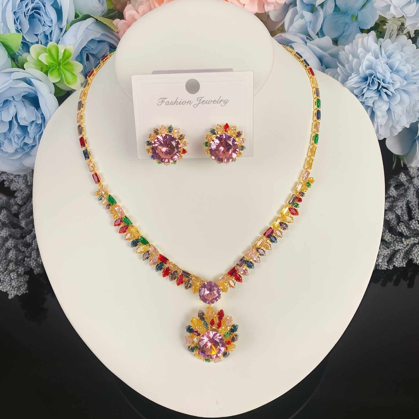 Luxury Light Elegant Zircon Bridal Classic Necklaces