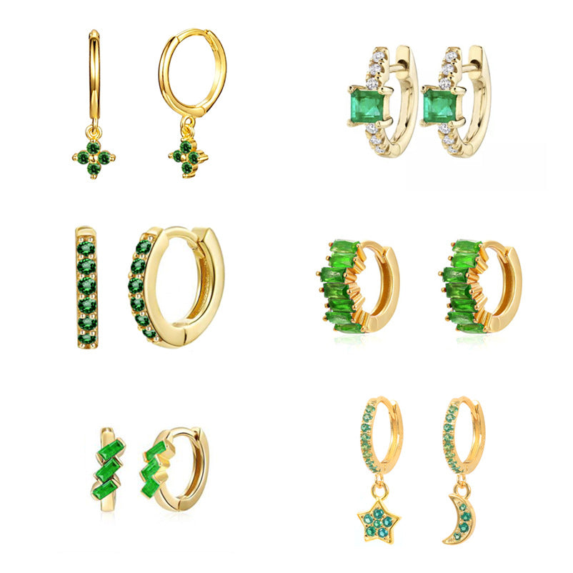 Women's Sier Needle Eardrop Retro Fashion Geometry Pattern Earrings
