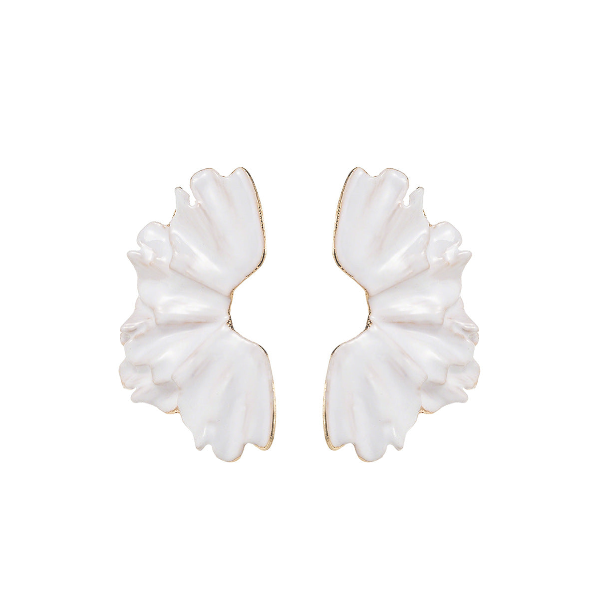 Geometric Irregular Exquisite Light Luxury Petal Flower Earrings
