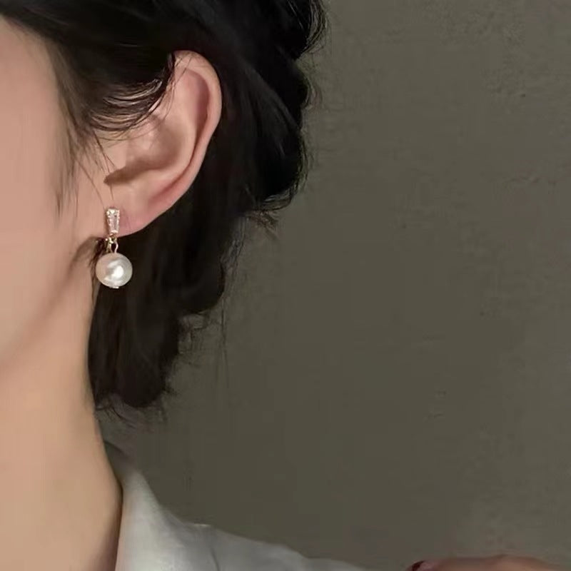 Zircon Pearl Graceful Fashionable Classic Style High-grade Everyday Stud Earrings