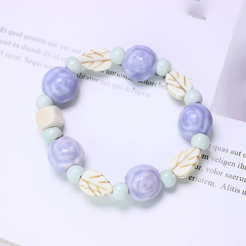 Ornament Ceramic Chinese Beaded Female Niche Bracelets