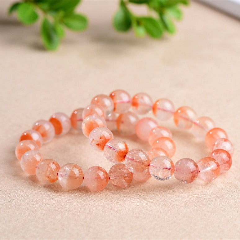 Crystal Natural Red Cornucopia Rabbit Hair Bracelets