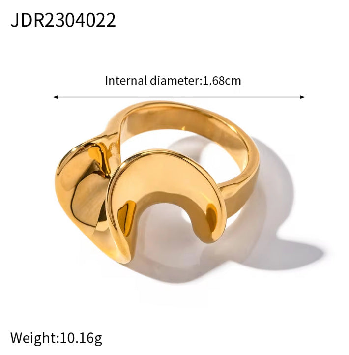 High-grade Simple Gold Steel Series Stainless Rings