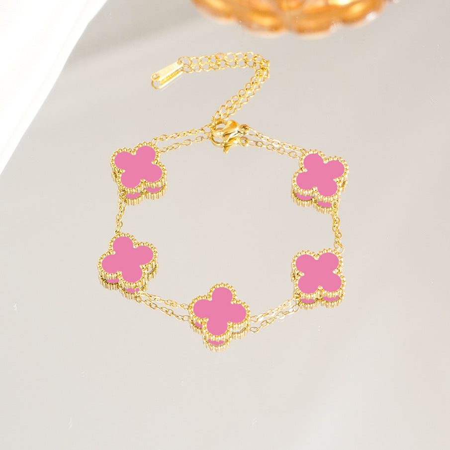 Clover Light Luxury High-grade Female Hand Bracelet