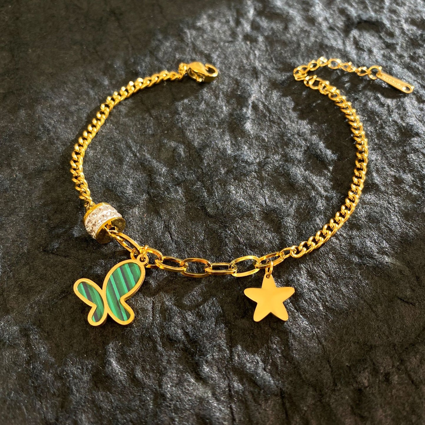 Titanium Steel Gold-plated High-grade Butterfly Clover Bracelets