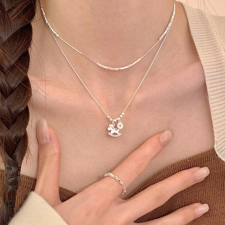Mush Ice Female Light Luxury Minority Design High Sense Exquisite Necklace