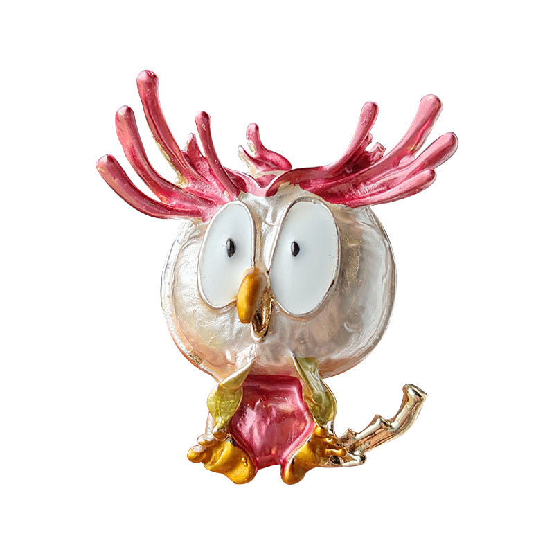 Birds Cartoon Alloy Drip Pin Overcoat Brooches