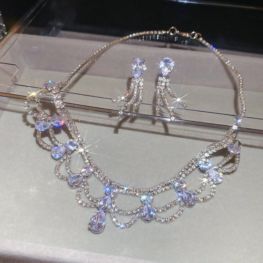 Women's Luxury Minority Clavicle Chain Palace Style Jewelry Set