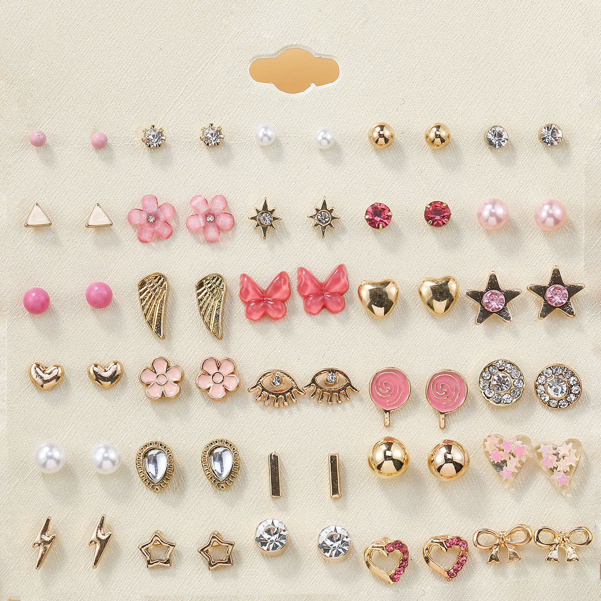 Glamorous Bow Flower Starfish Butterfly Combination Rings