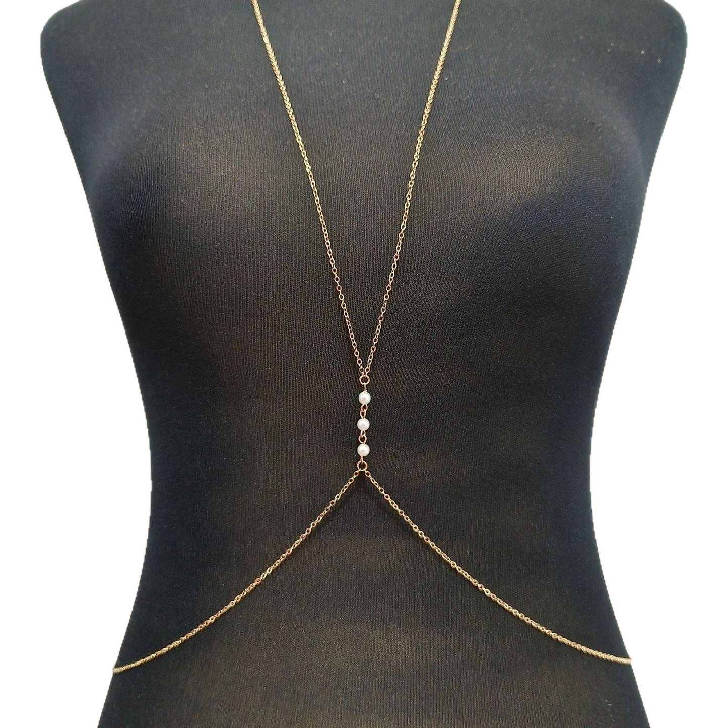 Women's Simple Chest Sexy Pearl Chain Body Necklaces