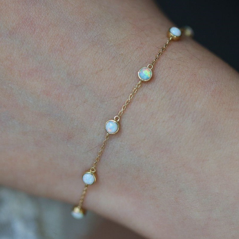 Gold Plated Opal For Retro Affordable Bracelets