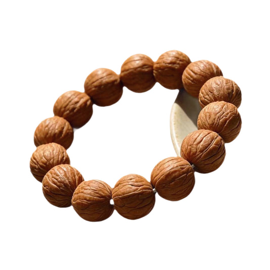 Women's & Men's Natural Primary Color Crafts Peach Pit Single Circle Hand Bracelet