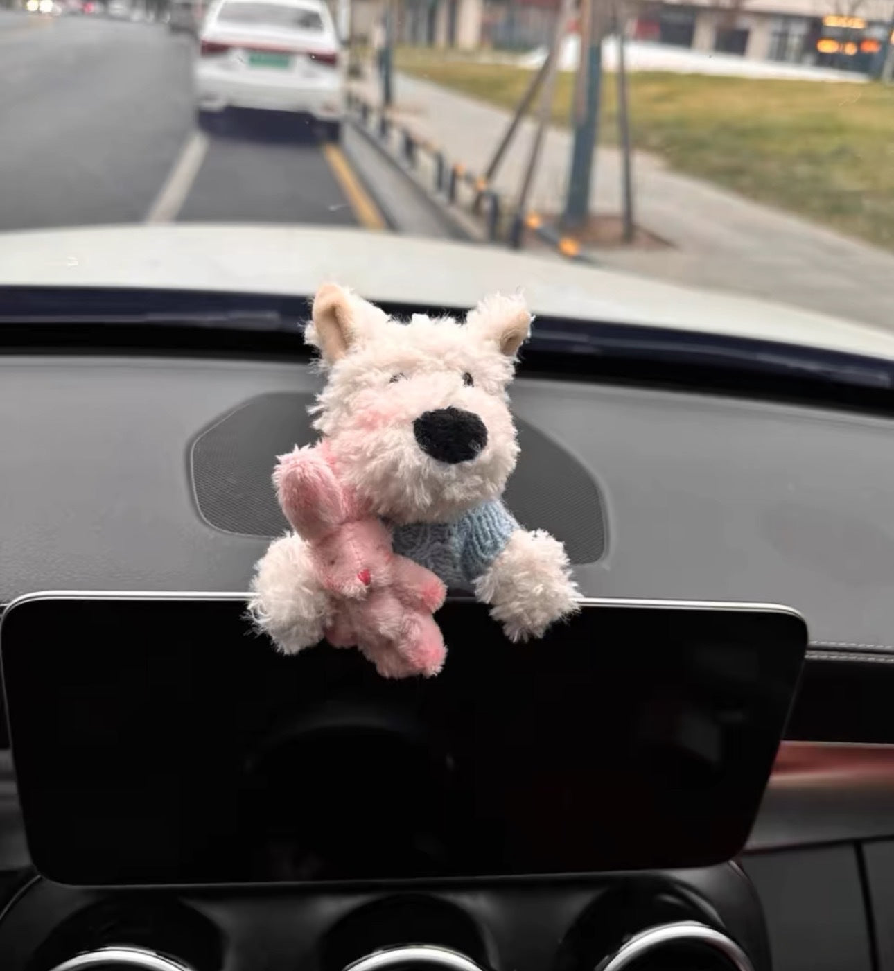 Highland Scrawled Puppy Plush Doll Backpack Cute Hanging Ornaments