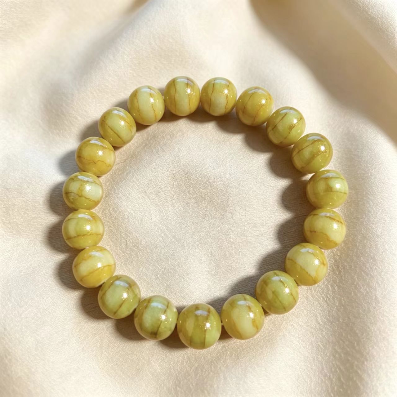 Women's & Men's Rainbow Color Glazed Single Circle Glass Simple Live Streaming Drainage Bracelet