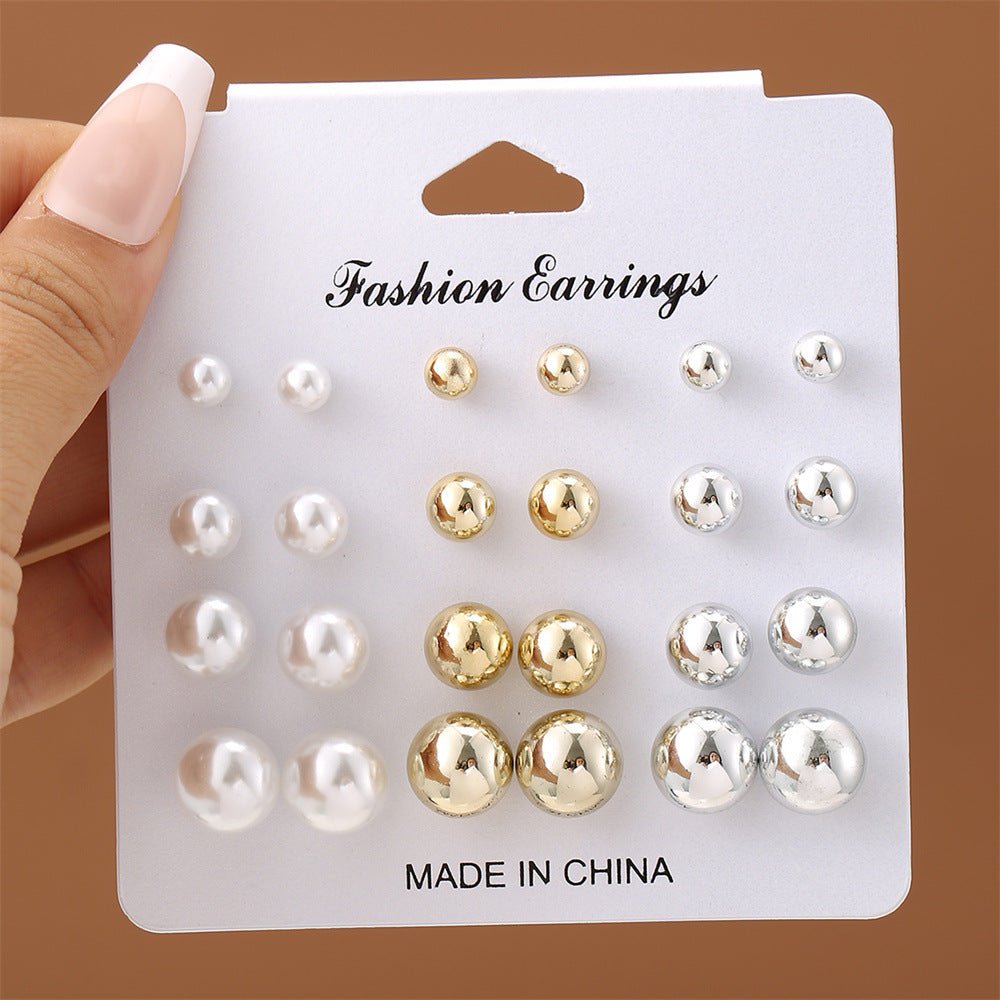 Fashion Geometry Pattern Female One Card Stud Earrings