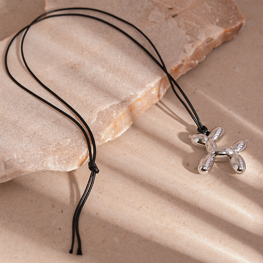 Style Long Leather Pull Key Case Necklaces