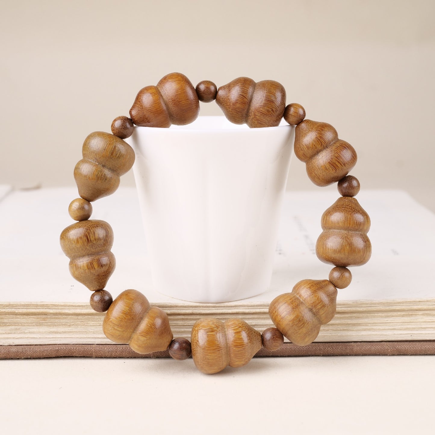 Women's & Men's Gourd Ebony Cultural Artifact Prayer Beads Chinese Style Hand Bracelet
