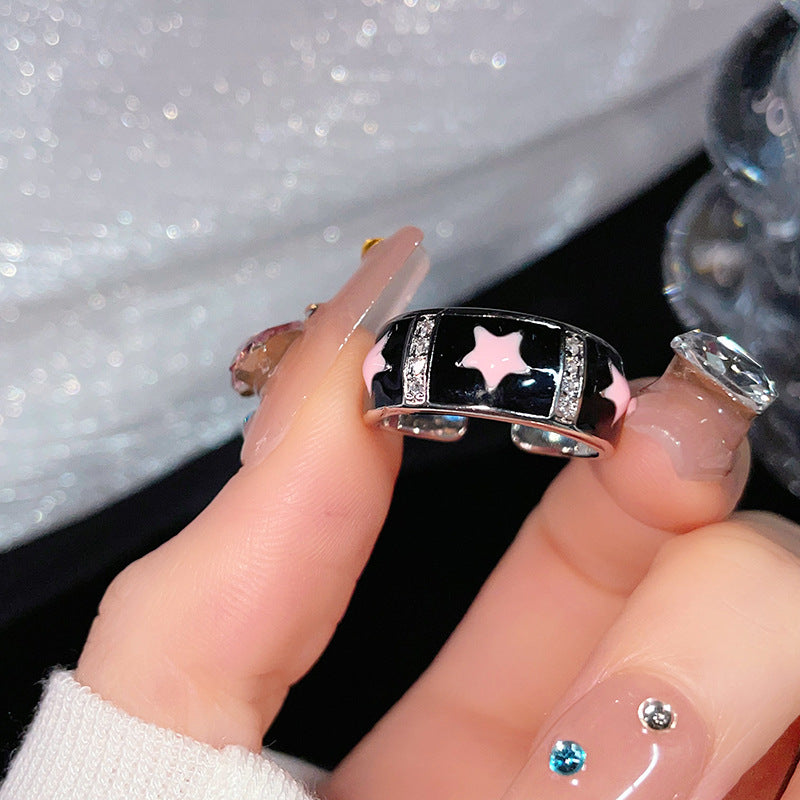 Barbie Style Heart Open Dopamine Design Rings