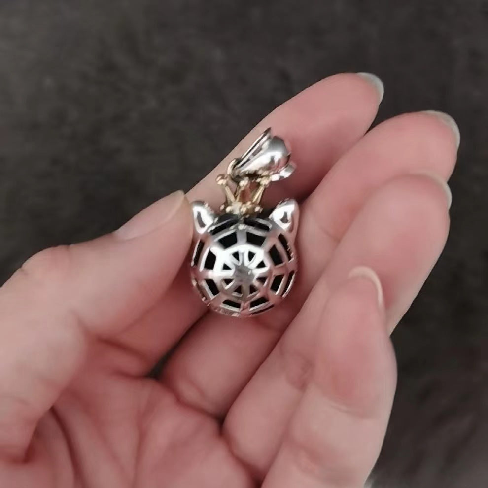 Men's Cute Cat Thailand Sier Crown Trendy Domineering Personalized Pendants