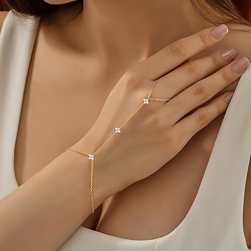 Fashion High Sense Chain Inlaid Zircon Bracelet
