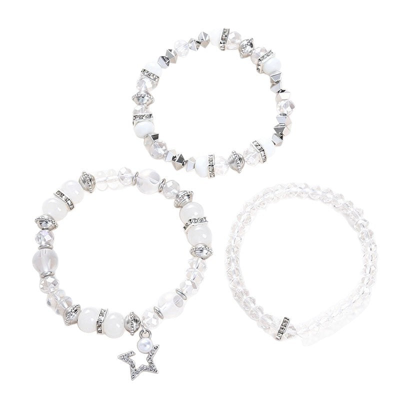 Elastic Beaded Small Fresh Color Crystal Bracelet