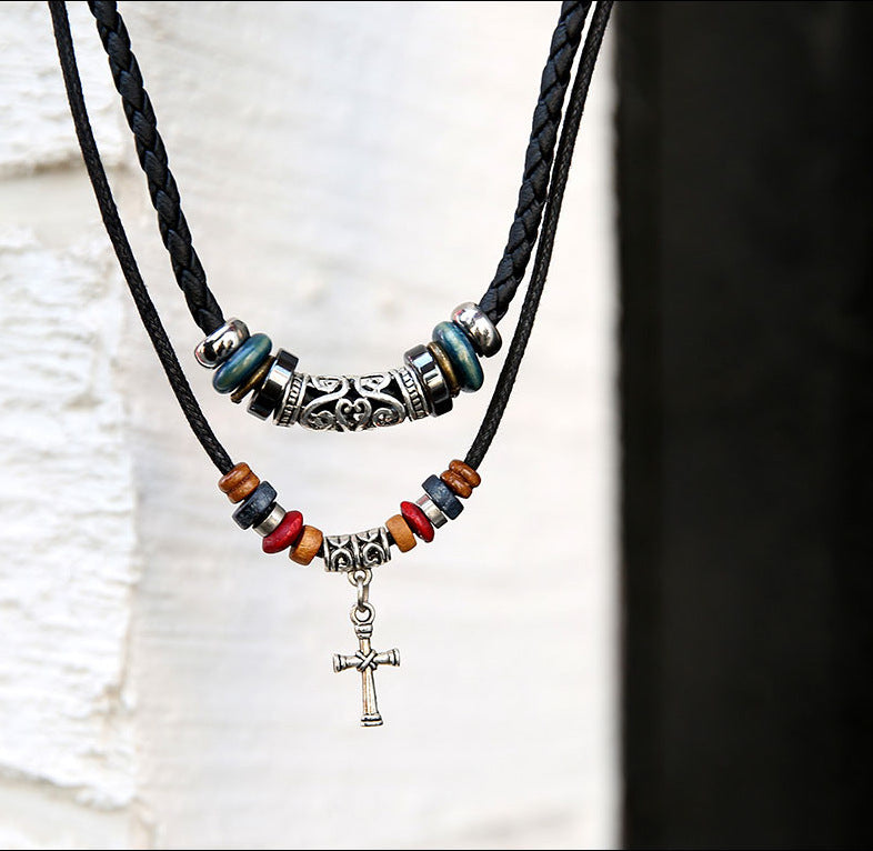 Women's & Men's Boat Anchor Retro Hipster Clavicle Chain Version Couple Necklace