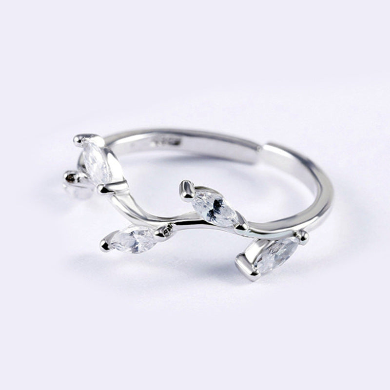 Women's Opening Fresh Temperament Branch Buds Index Ring